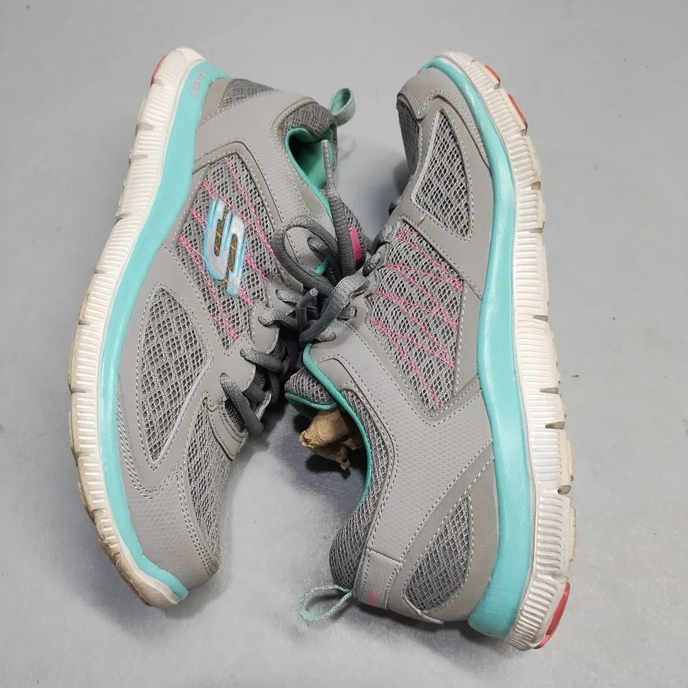 Skechers Lite-Weight Sneakers Unisex Size M4/W5.5 Multi Mesh Athletic Running